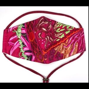 Luxury Face Mask Handcrafted With Designer Scarf, 3 Layers